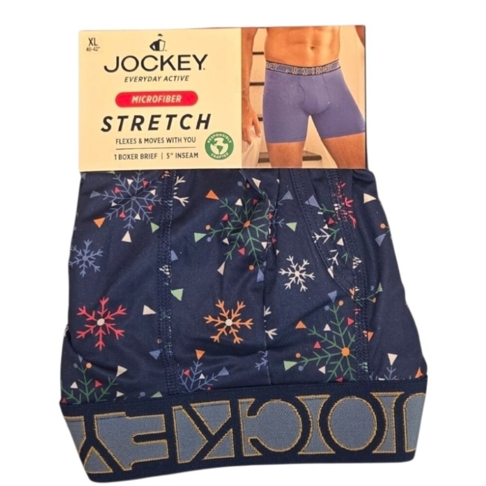NWT Jockey Everyday Actice Boxer Brief Microfiber Stretch